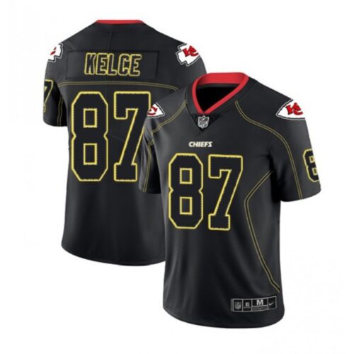 6862066262d5e_1 Men's Kansas City Chiefs #87 Travis Kelce Black 2018 Lights Out Color Rush Limited Stitched NFL Jersey