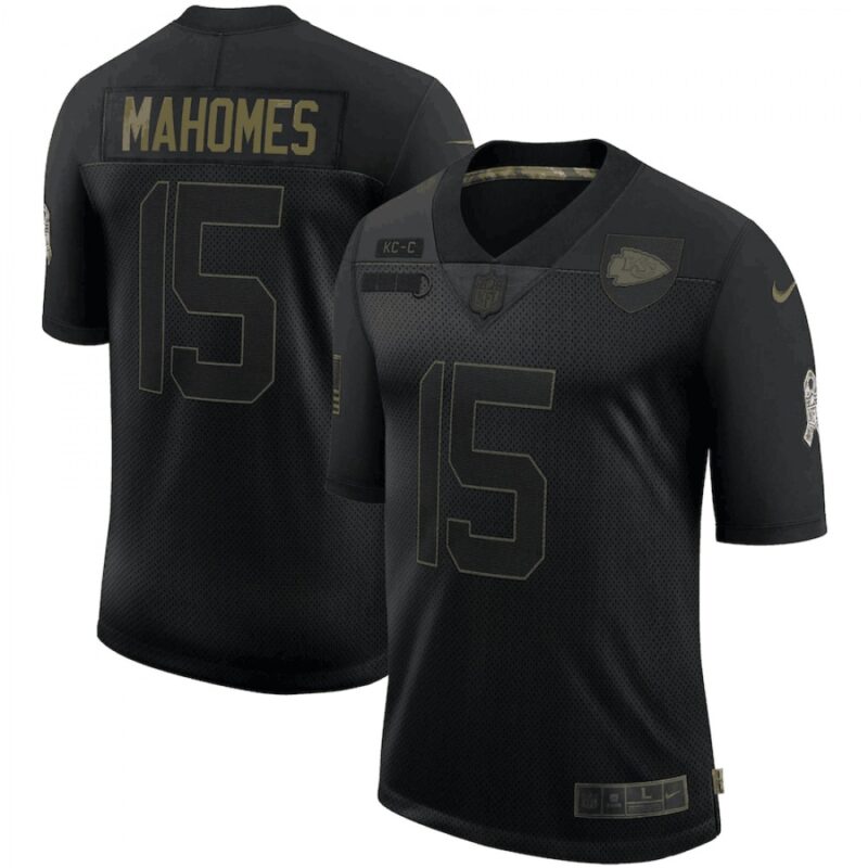 686206960223a_1 Men's Kansas City Chiefs #15 Patrick Mahomes Black 2020 Salute To Service Limited Stitched Jersey