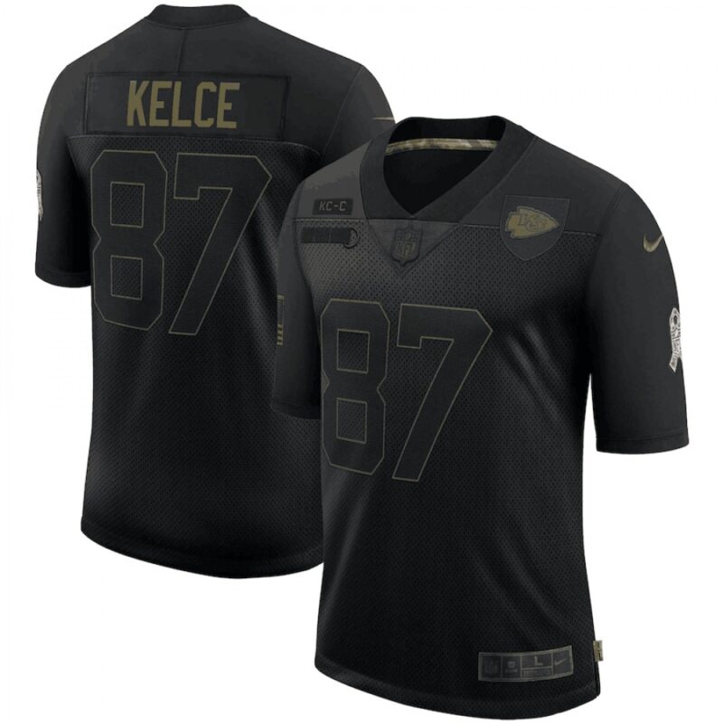 686206a90ea48_1 Men's Kansas City Chiefs #87 Travis Kelce Black 2020 Salute To Service Limited Stitched Jersey