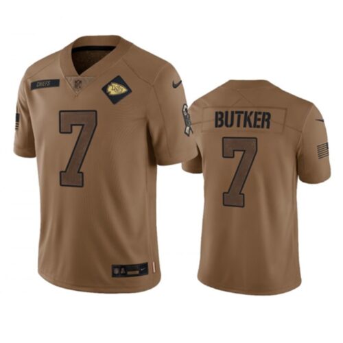 686206b03ecb2_1 Men's Kansas City Chiefs #7 Harrison Butker 2023 Brown Salute To Service Limited Stitched Jersey