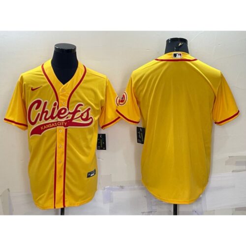 686206de531ad_1 Men's Kansas City Chiefs Blank Gold With Patch Cool Base Stitched Baseball Jersey