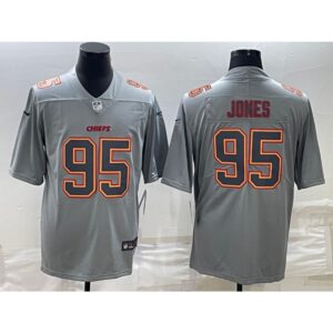 6862070758e93_1 Men's Kansas City Chiefs #95 Chris Jones Gray Atmosphere Fashion Stitched Jersey