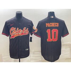 6862075c6e774_1 Men's Kansas City Chiefs #10 Isiah Pacheco Black With Patch Cool Base Stitched Baseball Jersey