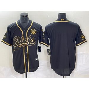 686207cc0cd64_1 Men's Kansas City Chiefs Blank Black Gold Cool Base Stitched Baseball Jersey
