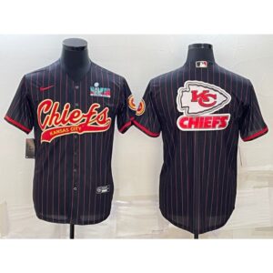 686207cf4c1d2_1 Men's Kansas City Chiefs Black Team Big Logo With Super Bowl LVII Patch Cool Base Stitched Baseball Jersey