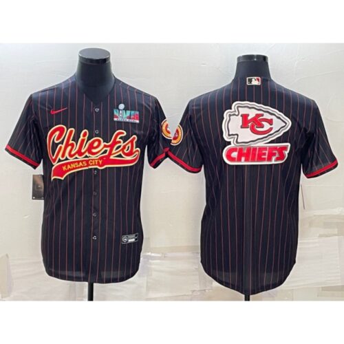 686207cf4c1d2_1 Men's Kansas City Chiefs Black Team Big Logo With Super Bowl LVII Patch Cool Base Stitched Baseball Jersey
