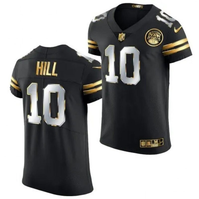 686207f7d633e_1 Men's Kansas City Chiefs #10 Tyreek Hill Black/Gold Stitched Football Jersey