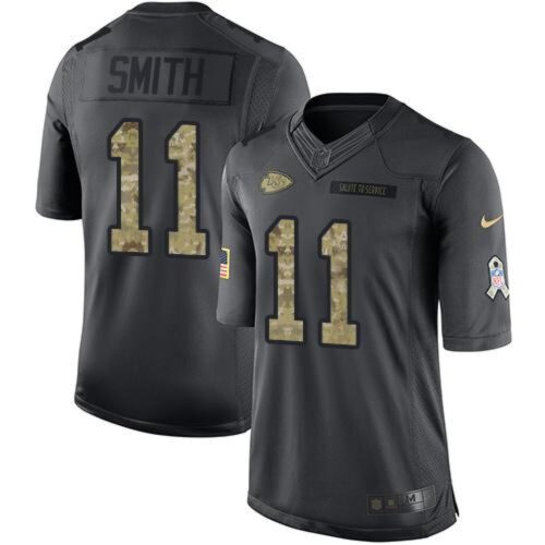 6862085a2850f_1 Chiefs #11 Alex Smith Black Men's Stitched NFL Limited 2016 Salute to Service Jersey