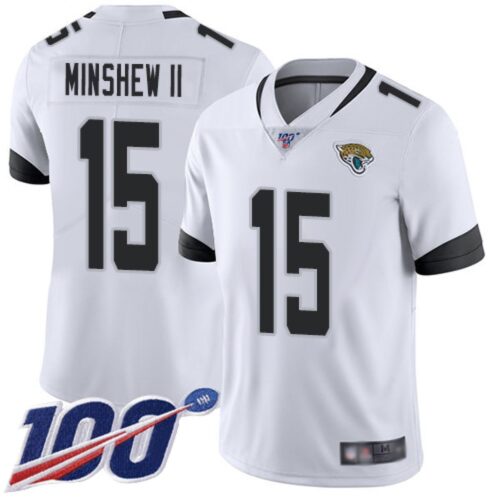 6862088a50a18_1 Men's Jacksonville Jaguars #15 Gardner Minshew II White 2019 100th Season Vapor Untouchable Limited Stitched NFL Jersey