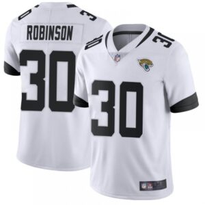 686208c15c959_1 Men's Jacksonville Jaguars #30 James Robinson White Vapor Untouchable Limited Stitched Jersey