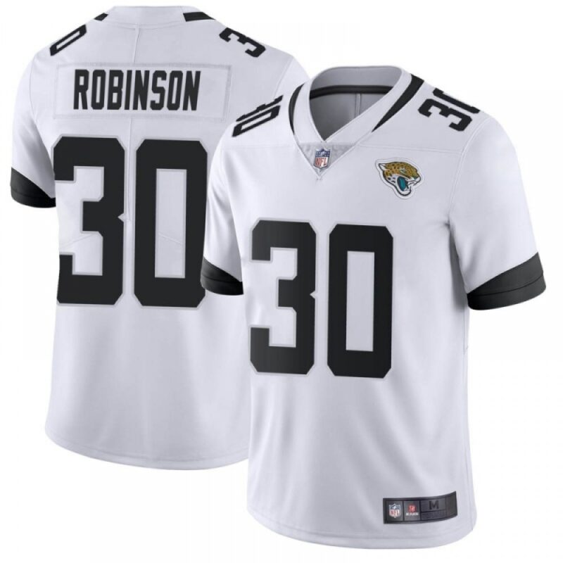 686208c15c959_1 Men's Jacksonville Jaguars #30 James Robinson White Vapor Untouchable Limited Stitched Jersey