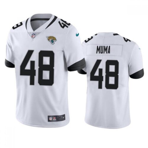 686208d5bc371_1 Men's Jacksonville Jaguars #48 Chad Muma White Vapor Untouchable Limited Stitched Jersey