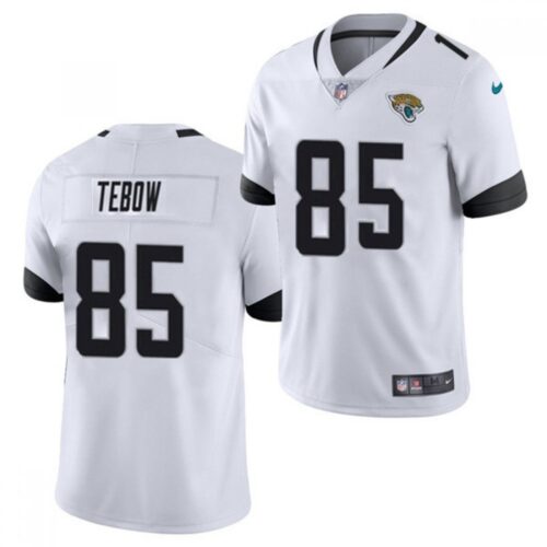 686209019c4fe_1 Men's Jacksonville Jaguars #85 Tim Tebow 2021 White Vapor Untouchable Limited Stitched Jersey
