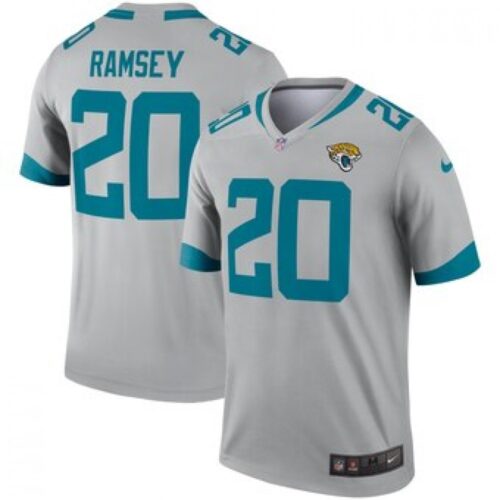 6862099265e87_1 Men's Jacksonville Jaguars #20 Jalen Ramsey Silver Inverted Legend Jersey