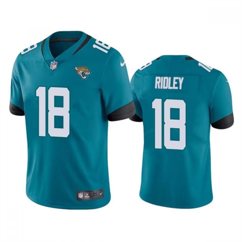 686209e824c8c_1 Men's Jacksonville Jaguars #18 Calvin Ridley Teal Vapor Untouchable Limited Stitched Jersey