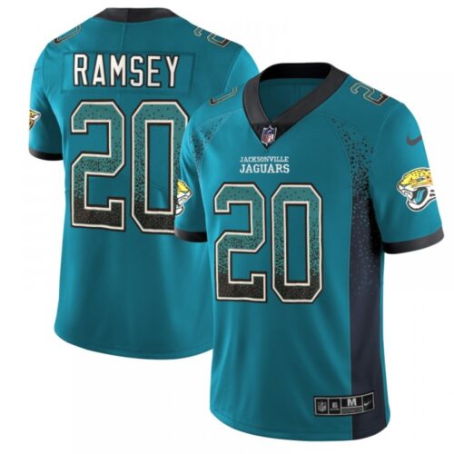 686209eba7c98_1 Men's Jacksonville Jaguars #20 Jalen Ramsey Teal 2018 Drift Fashion Color Rush Limited Stitched NFL Jersey