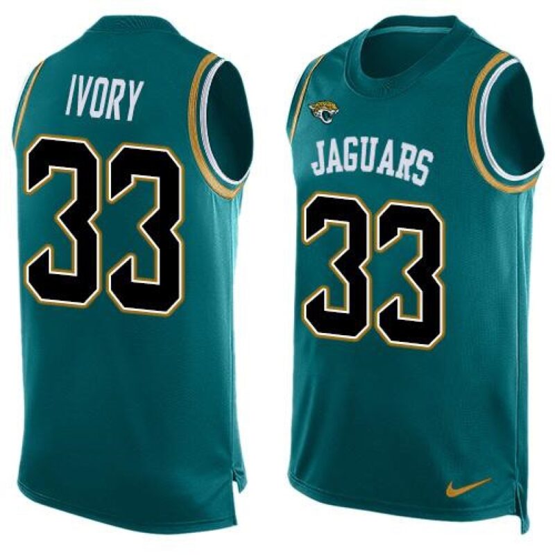 68620a00f0143_1 Jaguars #33 Chris Ivory Teal Green Team Color Men's Stitched NFL Limited Tank Top Jersey