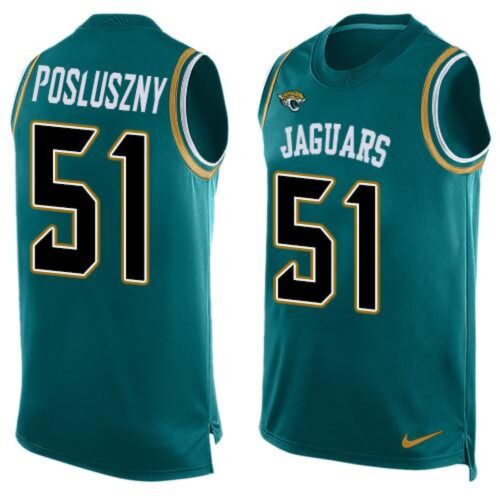 68620a2516fae_1 Jaguars #51 Paul Posluszny Teal Green Team Color Men's Stitched NFL Limited Tank Top Jersey