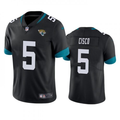68620a7ed61de_1 Men's Jacksonville Jaguars #5 Andre Cisco Black Vapor Untouchable Limited Stitched Jersey