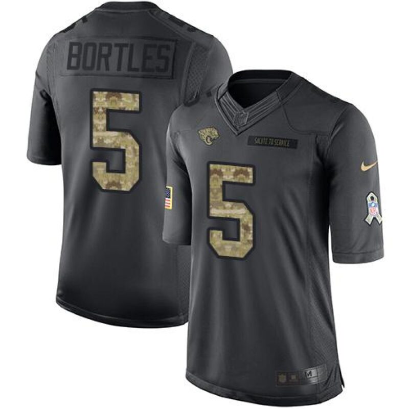 68620afd9c5ab_1 Jaguars #5 Blake Bortles Black Men's Stitched NFL Limited 2016 Salute To Service Jersey