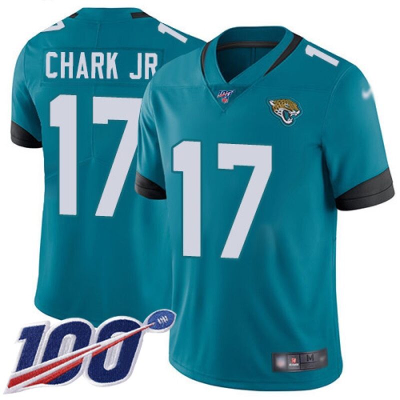 68620b22eacaf_1 Men's Jacksonville Jaguars #17 DJ Chark Jr. Blue 2019 100th Season Vapor Untouchable Limited Stitched NFL Jersey