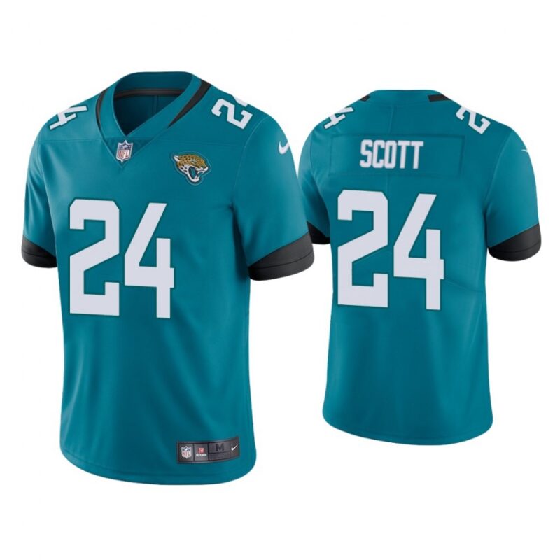 68620b3b400d0_1 Men's Jacksonville Jaguars #24 Josiah Scott Blue Vapor Untouchable Limited Stitched Jersey
