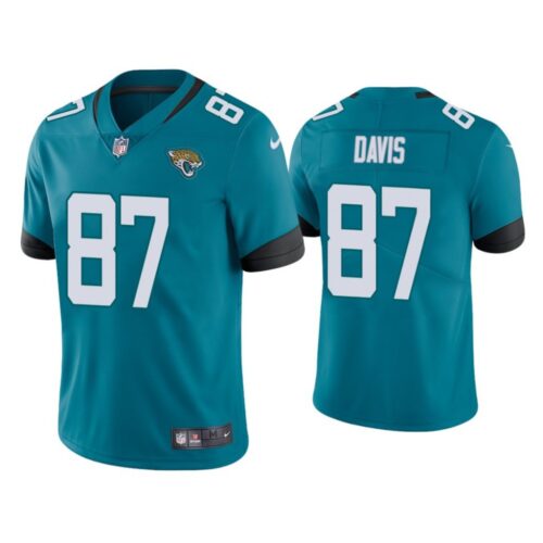 68620b592f011_1 Men's Jacksonville Jaguars #87 Tyler Davis Blue Vapor Untouchable Limited Stitched Jersey
