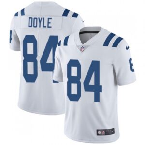 68620b9141e81_1 Men's Indianapolis Colts #84 Jack Doyle White Vapor Untouchable Limited Stitched NFL Jersey