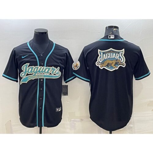 68620bae0eb7a_1 Men's Jacksonville Jaguars Black Team Big Logo With Patch Cool Base Stitched Baseball Jersey