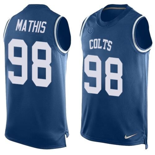 68620c94a9e95_1 Colts #98 Robert Mathis Royal Blue Team Color Men's Stitched NFL Limited Tank Top Jersey