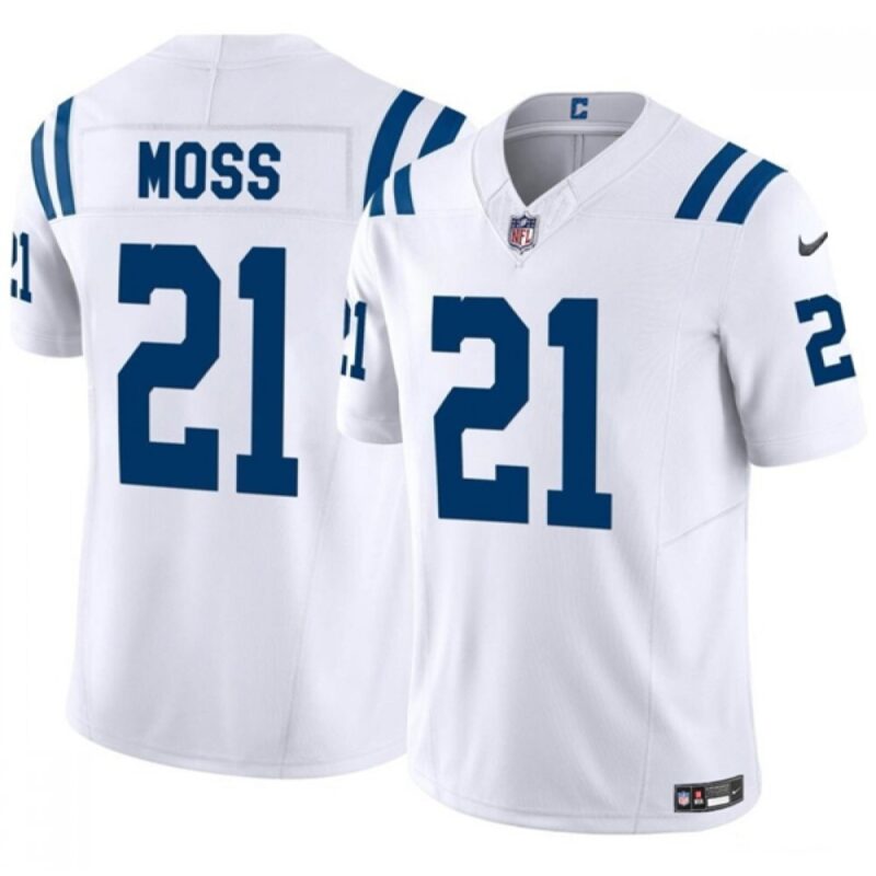 68620c9b63723_1 Men's Indianapolis Colts #21 Zack Moss White 2023 F.U.S.E. Vapor Untouchable Limited Stitched Football Jersey
