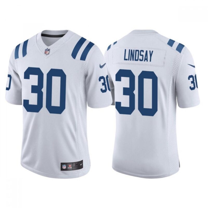 68620cae81b45_1 Men's Indianapolis Colts #30 Phillip Lindsay White Stitched Football Jersey