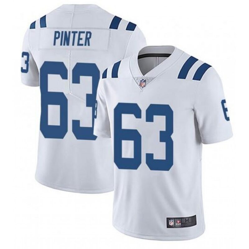 68620cb8b8c52_1 Men's Indianapolis Colts #63 Danny Pinter White Stitched Jersey