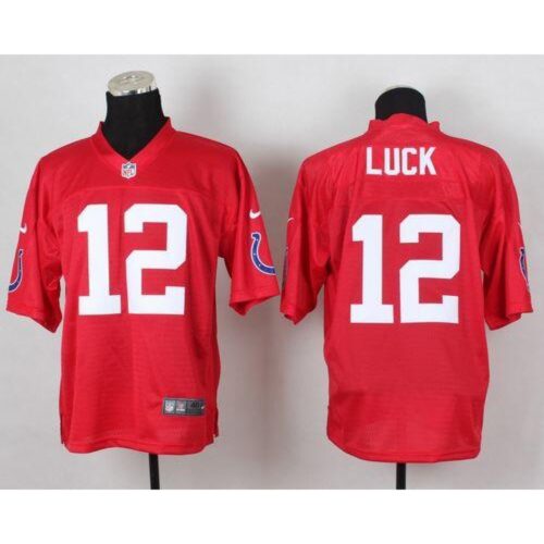 68620d1e629dc_1 Colts #12 Andrew Luck Red Men's Stitched NFL Elite QB Practice Jersey