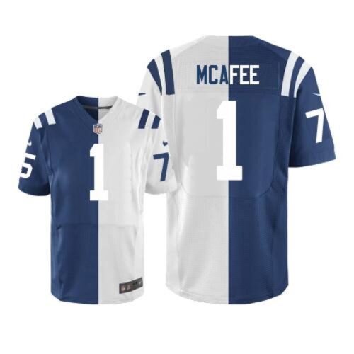 68620d3fd8e12_1 Colts #1 Pat McAfee Royal Blue/White Men's Stitched NFL Elite Split Jersey