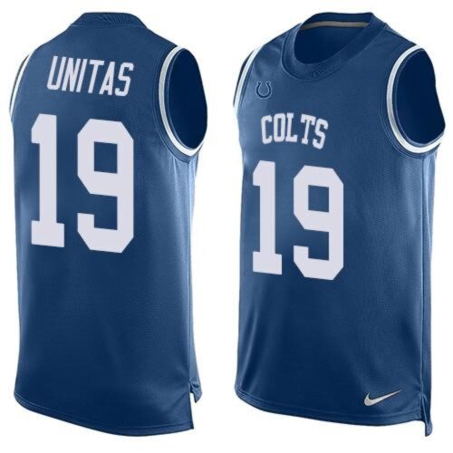 68620da50d699_1 Colts #19 Johnny Unitas Royal Blue Team Color Men's Stitched NFL Limited Tank Top Jersey