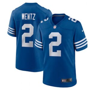 68620da85f1bf_1 Men's Indianapolis Colts #2 Carson Wentz Royal 2021 Limited Stitched Jersey
