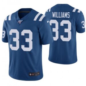 68620dddcfc05_1 Men's Indianapolis Colts #33 Jonathan Williams Blue 2019 100th Season Vapor Untouchable Limited Stitched NFL Jersey