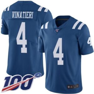 68620de79fbe1_1 Men's Indianapolis Colts #4 Adam Vinatieri Blue 2019 100th Season Vapor Untouchable Limited Stitched NFL Jersey