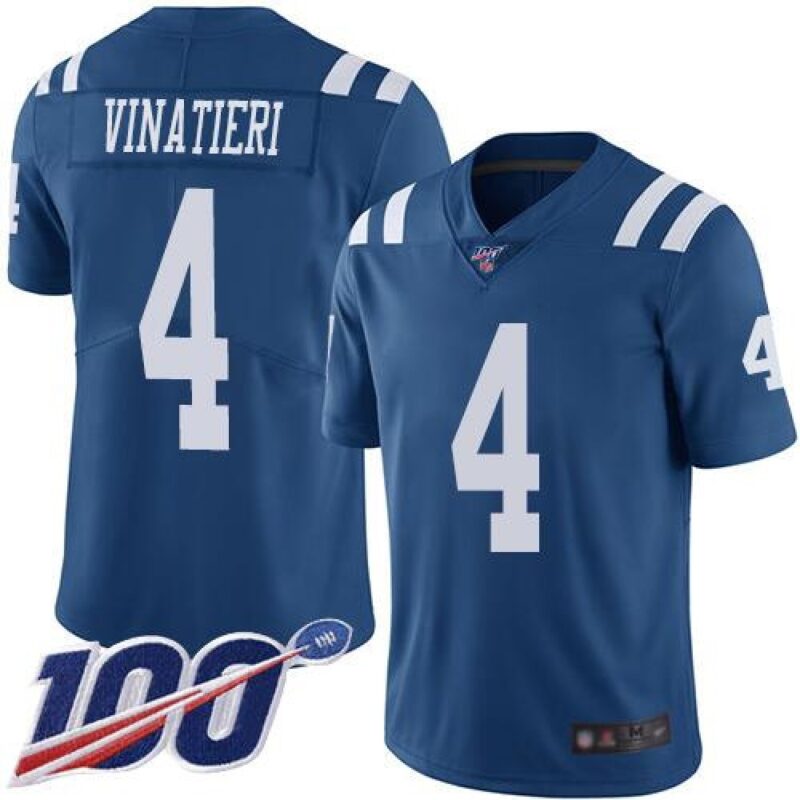 68620de79fbe1_1 Men's Indianapolis Colts #4 Adam Vinatieri Blue 2019 100th Season Vapor Untouchable Limited Stitched NFL Jersey