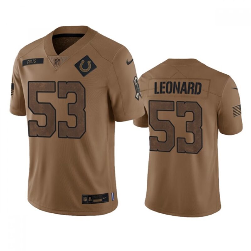 68620dfea0a63_1 Men's Indianapolis Colts #53 Shaquille Leonard 2023 Brown Salute To Sertvice Stitched Football Jersey