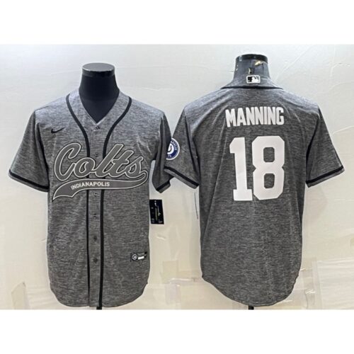 68620e674f1fc_1 Men's Indianapolis Colts #18 Peyton Manning Grey With Patch Cool Base Stitched Baseball Jersey