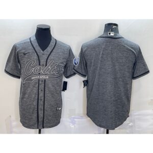 68620e746885f_1 Men's Indianapolis Colts Blank Grey With Patch Cool Base Stitched Baseball Jersey