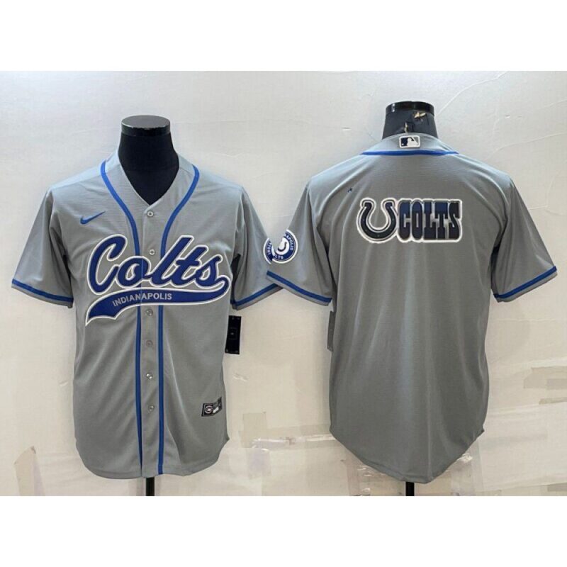 68620e7d73aba_1 Men's Indianapolis Colts Grey Team Big Logo With Patch Cool Base Stitched Baseball Jersey