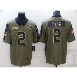 68620e8dd4a46_1 Men's Indianapolis Colts #2 Matt Ryan Olive Salute To Service Limited Stitched Jersey