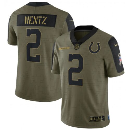 68620e94c92fb_1 Men's Indianapolis Colts #2 Carson Wentz 2021 Olive Salute To Service Limited Stitched Jersey