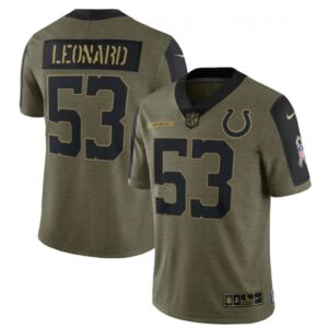 68620ea26f6f5_1 Men's Indianapolis Colts #53 Darius Leonard 2021 Olive Salute To Service Limited Stitched Jersey
