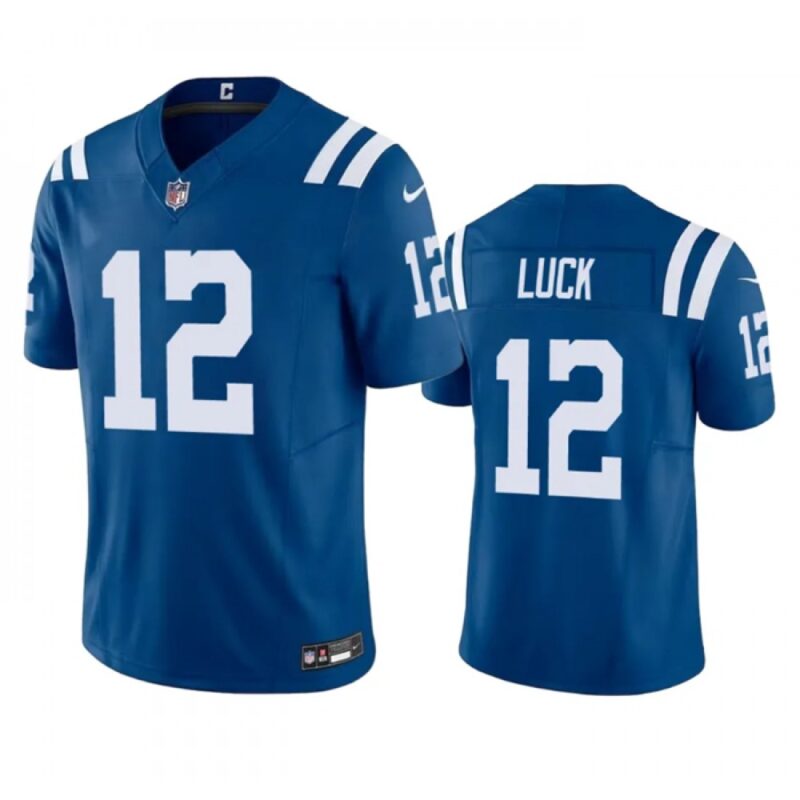 68620f119caeb_1 Men's Indianapolis Colts #12 Andrew Luck Blue 2023 F.U.S.E Vapor Untouchable Stitched Football Jersey