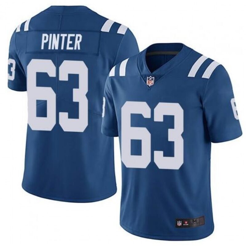 68620f36ba21e_1 Men's Indianapolis Colts #63 Danny Pinter Blue Stitched Jersey