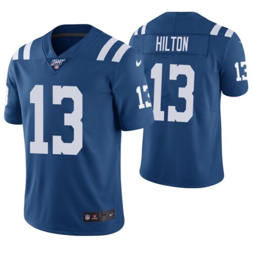 68620f4a63b2d_1 Men's Indianapolis Colts #13 T.Y. Hilton Blue 2019 100th Season Vapor Untouchable Limited Stitched NFL Jersey